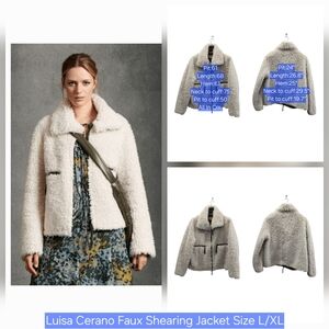 Luisa Cerano Imitation Faux Shearing JacketSize L/XL